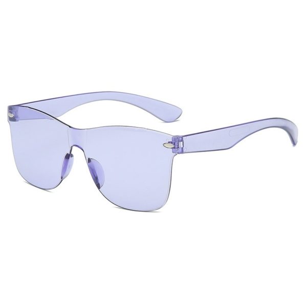 Candy-coloured Plastic Frame PC Sunglasses