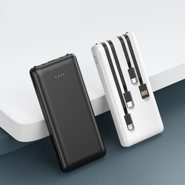 Self-contained 4-wire Fast-charging Power Bank 20,000mAh