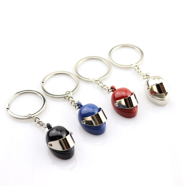 Alloy Motor Helmet Keychain