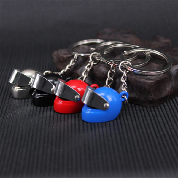 Alloy Motor Helmet Keychain