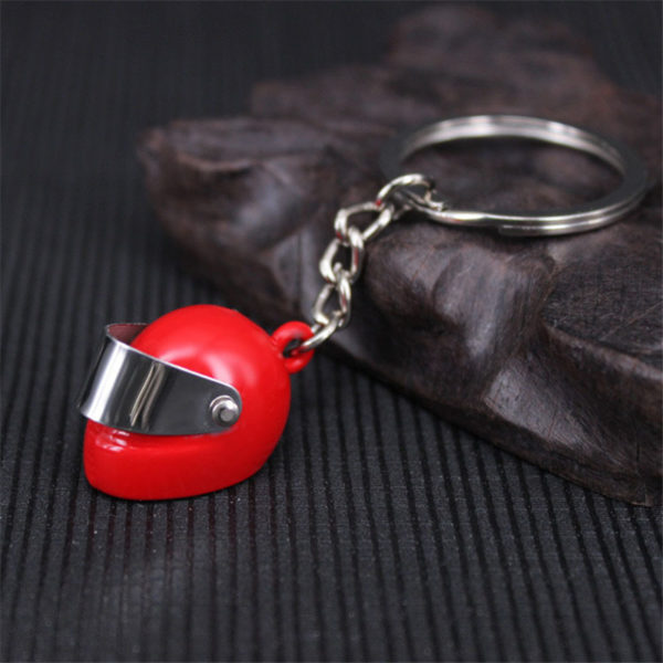 Alloy Motor Helmet Keychain