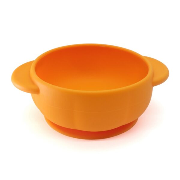 Double Ear Food Grade Silicone Baby Learning Bowl