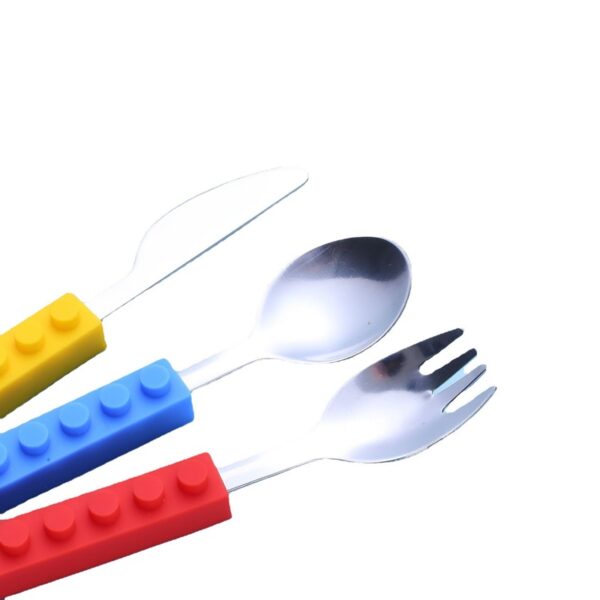 Customized Silicone Building Blocks Knife & Fork & Spoon