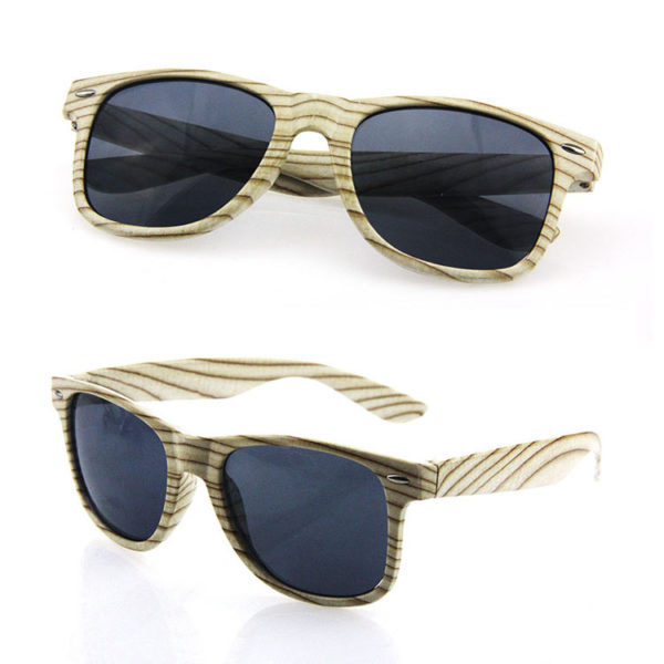 Plastic Sunglasses with Wood Grain