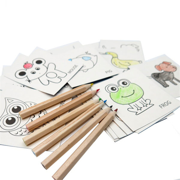 Custom Coloring Cards with Pencil Set