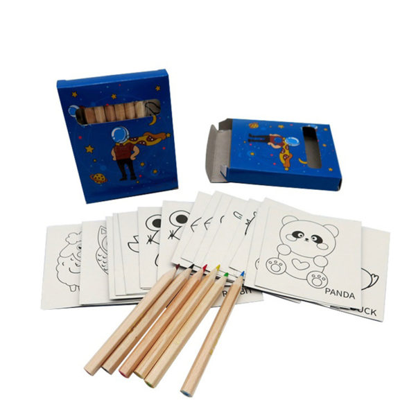 Custom Coloring Cards with Pencil Set