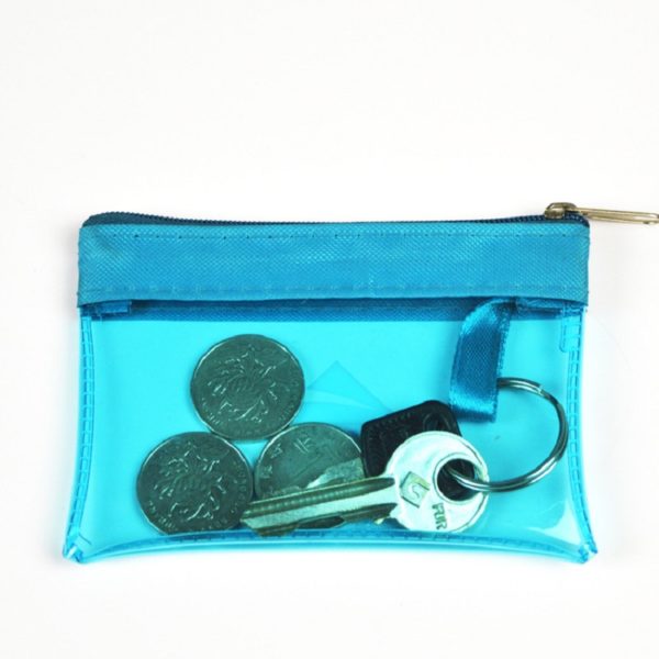 Custom Clear Coin Key Pouch Translucent