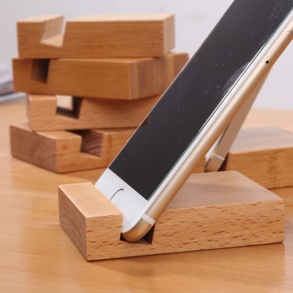 Durable Bamboo Bloc Phone Stand