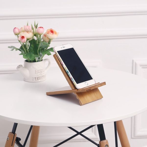 Bamboo Cell Phone Stand - Portable & Sustainable