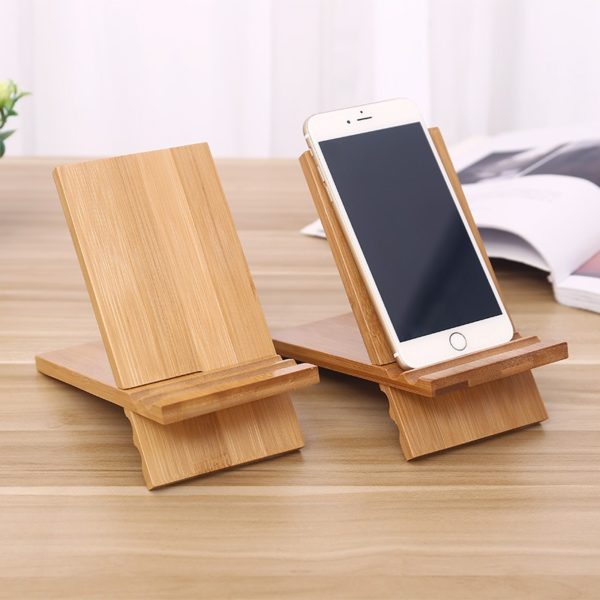 Bamboo Cell Phone Stand - Portable & Sustainable