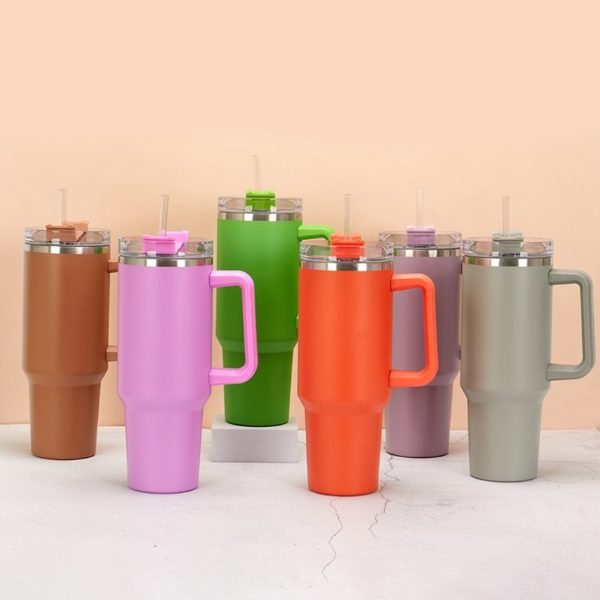 40oz Portable Handle Car Tumbler Bottle