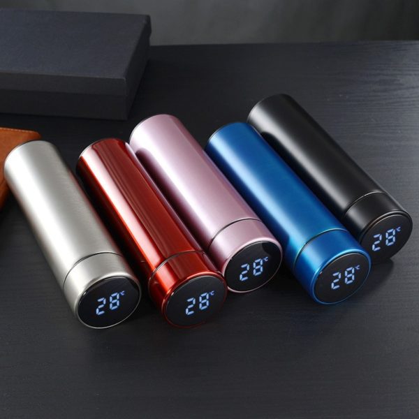 Portable Stainless Steel LED Insulated Vacuum Tumbler with Temperature Display