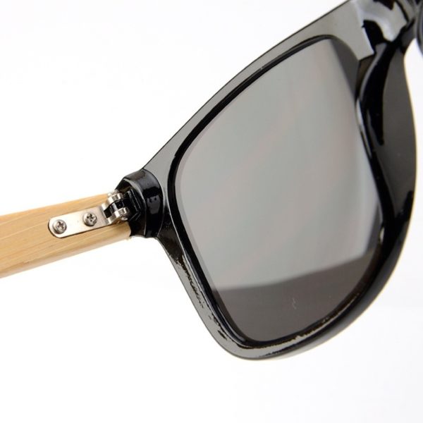 Retro Wooden Sunglasses with Rice Studs