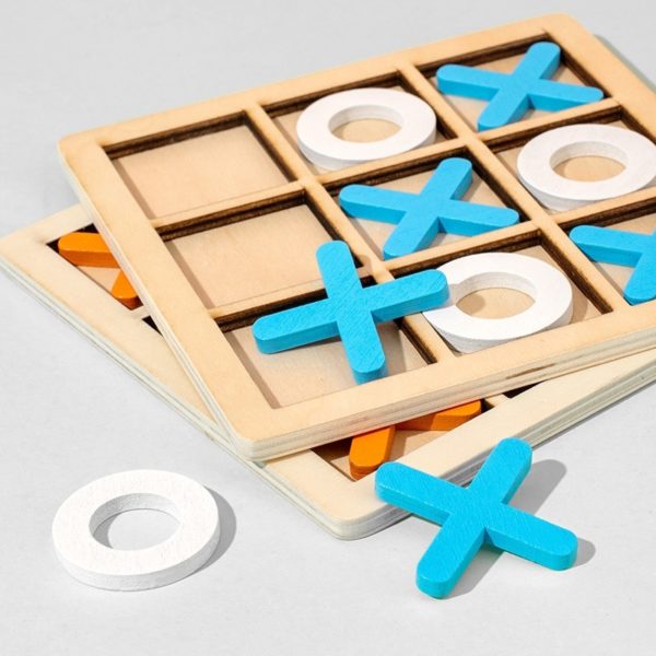 Wooden XO Tic Tac Toe Board Game for Kids