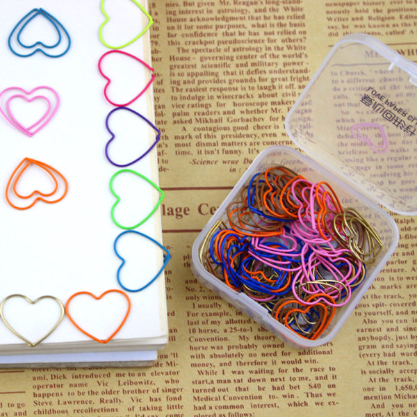 Heart Shaped Metal Paperclip In A Box