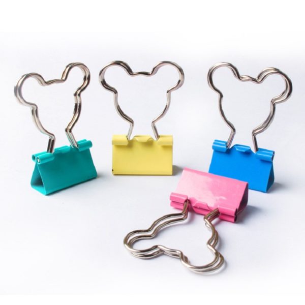 Cartoon Mouse Shaped Metal Binder Clip Paper Clamp