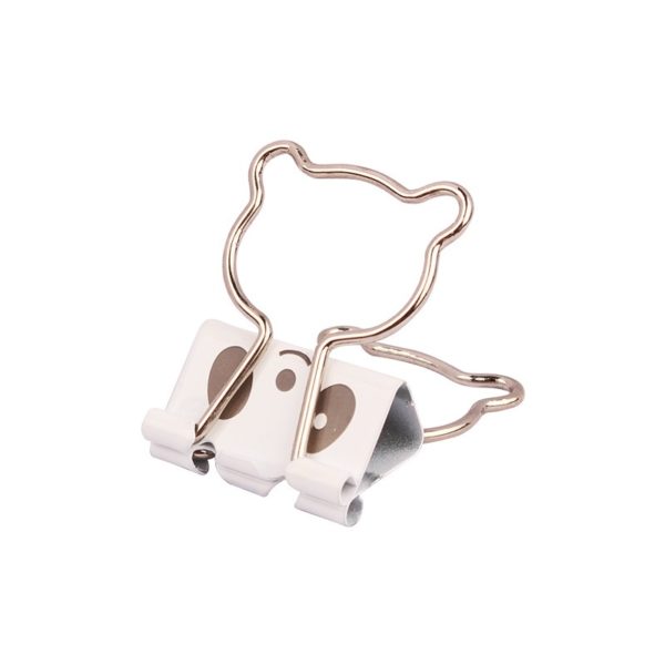 Cartoon Bear Shaped Metal Binder Clip Paper Clamp