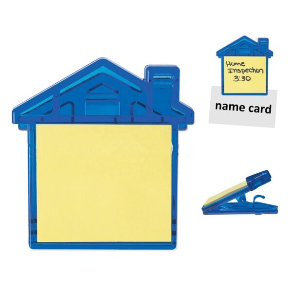 Promotional House Clip With Sticky Notes