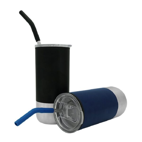 Stainless Steel Tumbler with Straw-16 oz