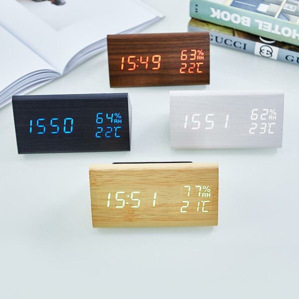 Temperature & Humidity Multi-function Silent Alarm Clock