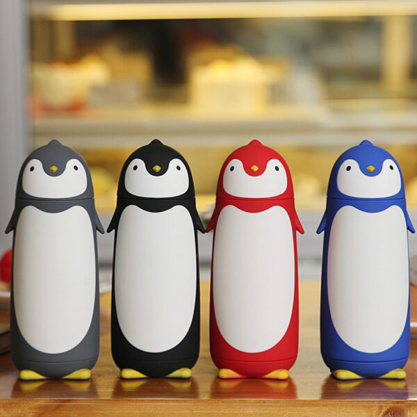 Creative Cartoon Double Layer Penguin Glass 9oz