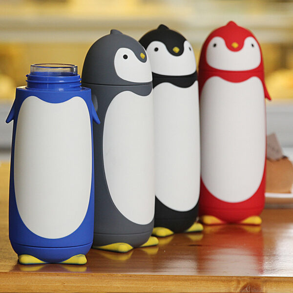 Creative Cartoon Double Layer Penguin Glass 9oz