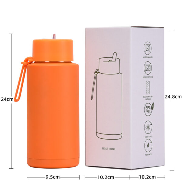 Large Capacity Portable Stainless Steel Sports Bottle 33oz