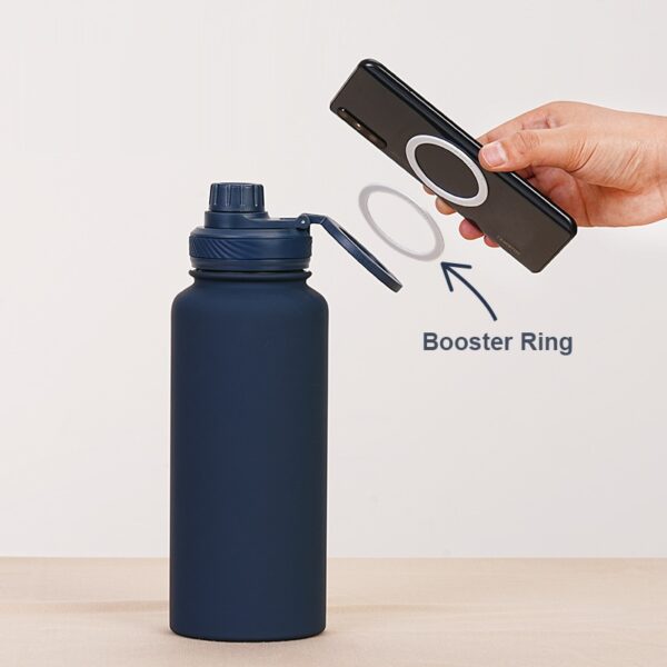 Stainless Steel Insulated Bottle with Magnetic Mobile Phone Holder 33oz