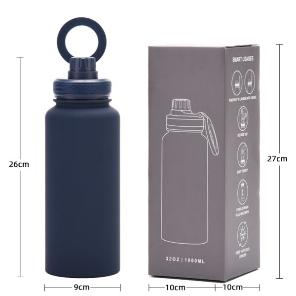 Stainless Steel Insulated Bottle with Magnetic Mobile Phone Holder 33oz