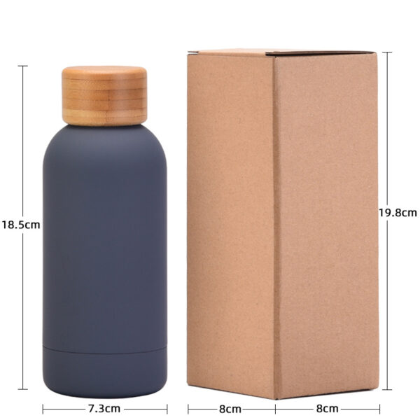 Simple Bamboo Lid Mini Insulated Bottle 12oz