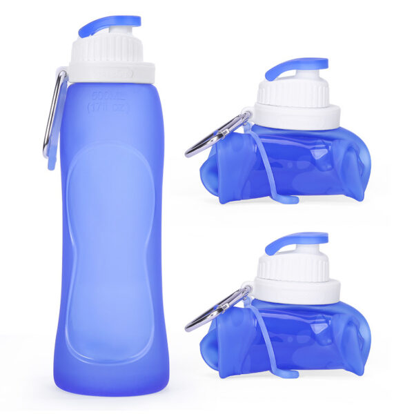 Customized Collapsible Silicone Outdoor Coffee Bottle 17oz