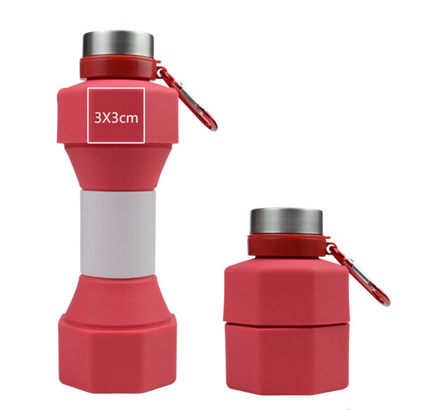 Collapsible Silicone Dumbbell Shaped Bottle 22oz