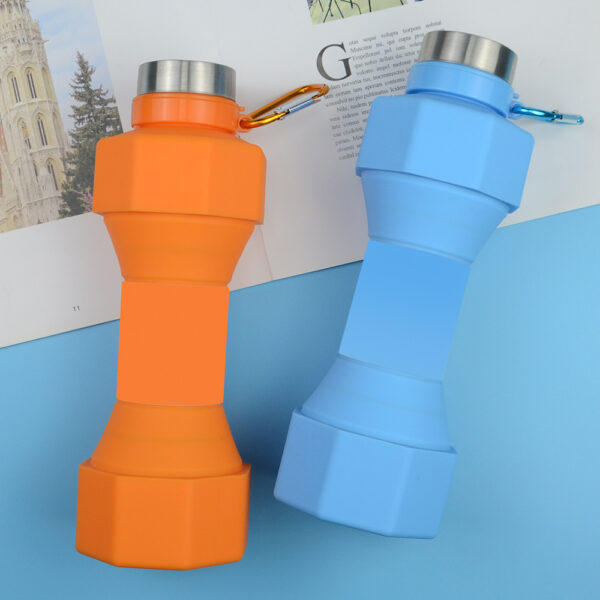 Collapsible Silicone Dumbbell Shaped Bottle 22oz