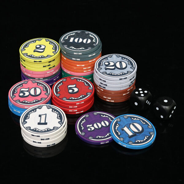 Customized Ceramic Poker Chip with Fine Sanded Mesh Surface