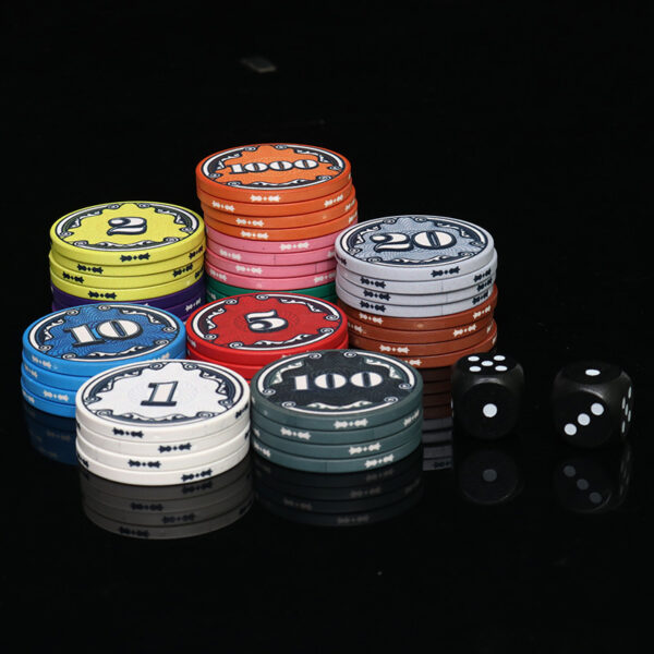 Customized Ceramic Poker Chip with Fine Sanded Mesh Surface