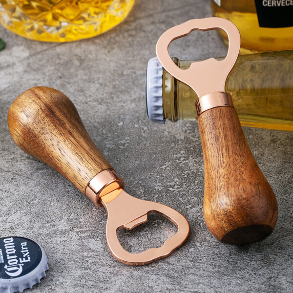 Eco-friendly Solid Wooden Handle Bottle Opener