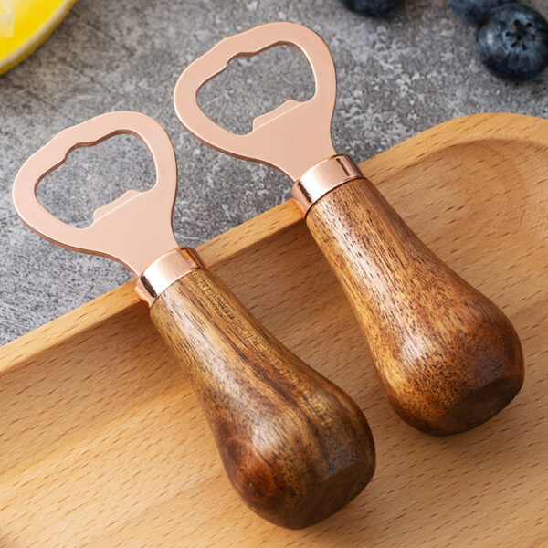 Eco-friendly Solid Wooden Handle Bottle Opener