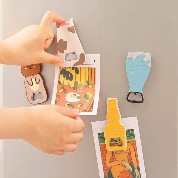 Cartoon Refrigerator Stickers Bottle Opener