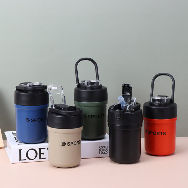 17 OZ Customized Stainless Steel Bottle with Straw