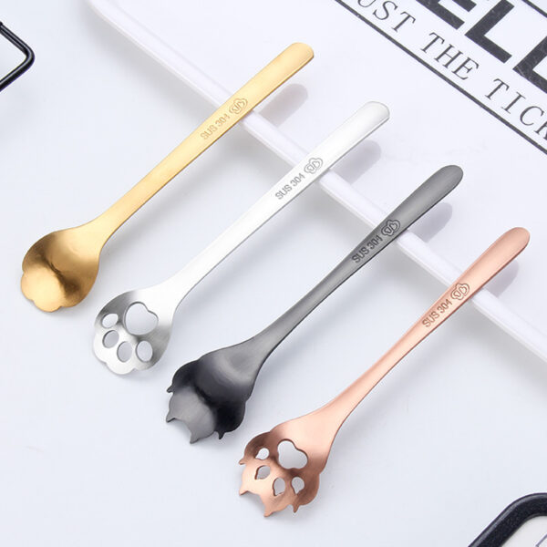 Stainless Steel Creative Cat's Claw Shaped Spoon