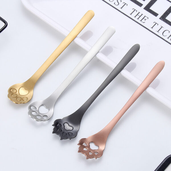 Stainless Steel Creative Cat's Claw Shaped Spoon