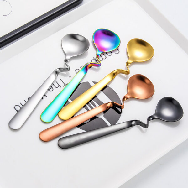 New Creative Stainless Steel Coffee Spoon