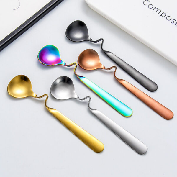 New Creative Stainless Steel Coffee Spoon