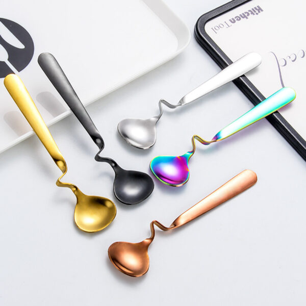 New Creative Stainless Steel Coffee Spoon