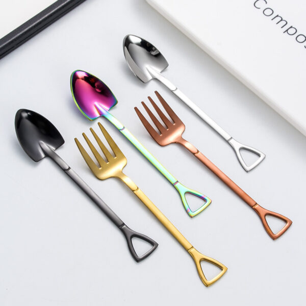 Creative Shovel-shaped Stainless Steel Coffee Spoon