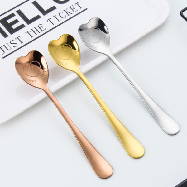 Heart-shaped Stainless Steel Coffee Spoon