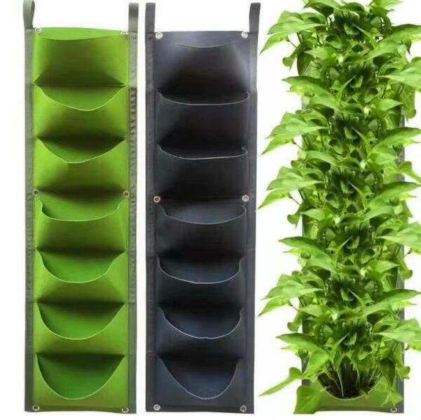 Vertical Wall Mounted Grow Bags 7 Pockets