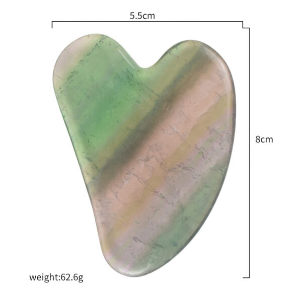 Customized Heart-shaped Fluorite Gua Sha Massager