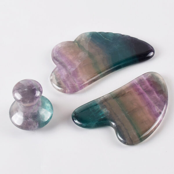 Customized Heart-shaped Fluorite Gua Sha Massager