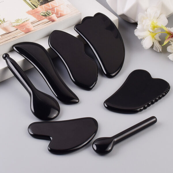 New Heart-shaped Black Obsidian Gua Sha Massager